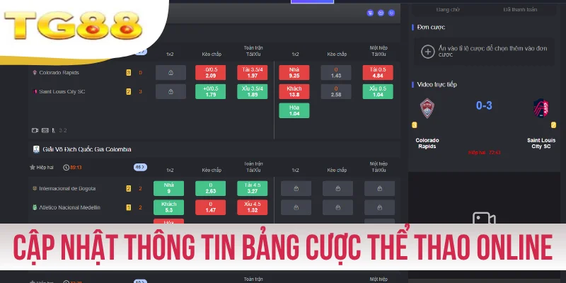 Cập nhật thông tin bảng cược thể thao online chất lượng
